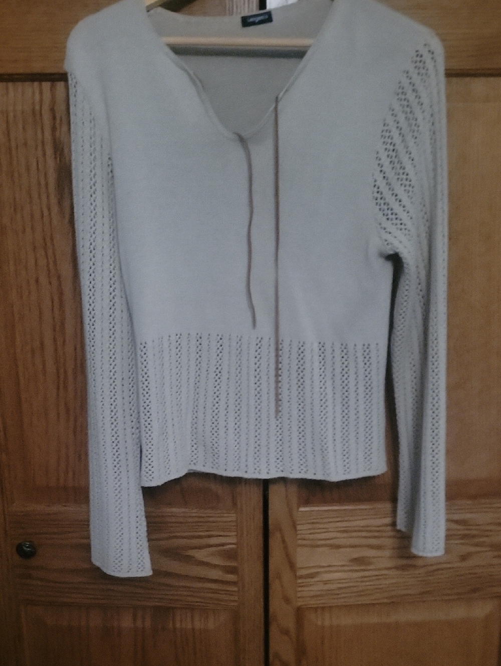 Light Tan Ribbed Long-Sleeve Top
